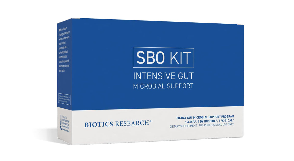 BIOTICS RESEARCH SBO Kit Intestinal Support boîte vue de face