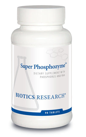 BIOTICS RESEARCH Super Phosphozyme avant de la boîte avec 90 tablettes