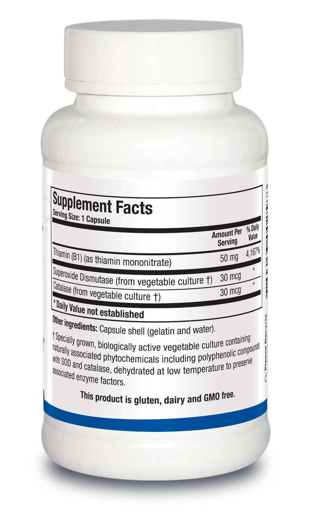BIOTICS RESEARCH Thiamin 50 capsules avec étiquette