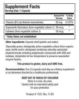 BIOTICS RESEARCH Thiamin 50 capsules sur une table
