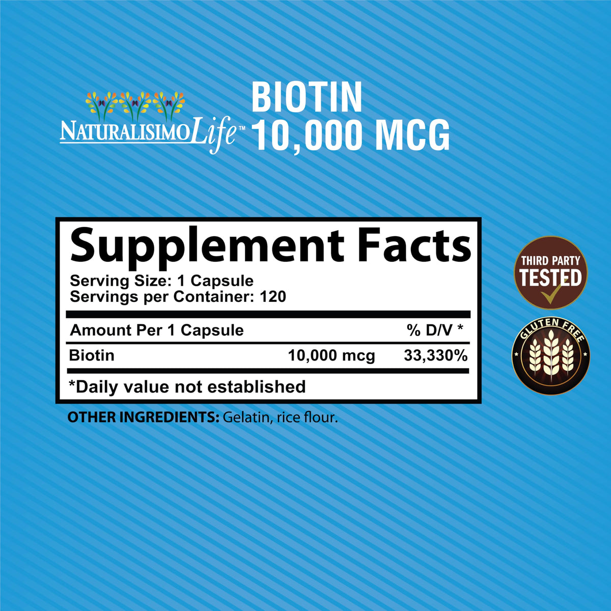 Biotine 10 000 mcg Décatela, capsules dans la main