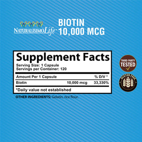 Biotine 10 000 mcg Décatela, capsules dans la main