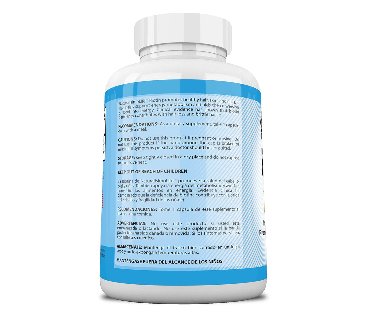 Biotine 10 000 mcg Décatela, vue latérale de l'emballage