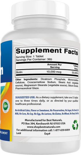 Biotine Best Naturals sur une table avec des accessoires de bien-être