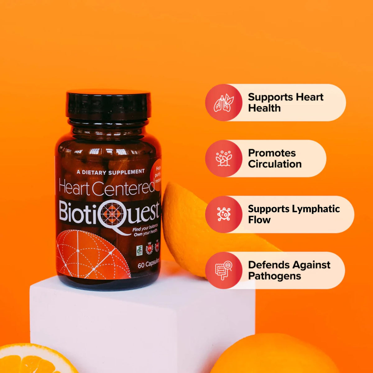 BiotiQuest Probiotique Cœur boîte avec vue de côté