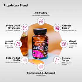 BiotiQuest Sugar Shift Probiotic side view of the bottle