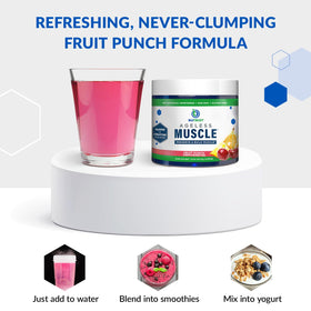 BioTrust Ageless Muscle Builder 2 Pack en utilisation dans un smoothie