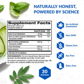 BioTrust Ageless Muscle Builder Citrus in a glass of water