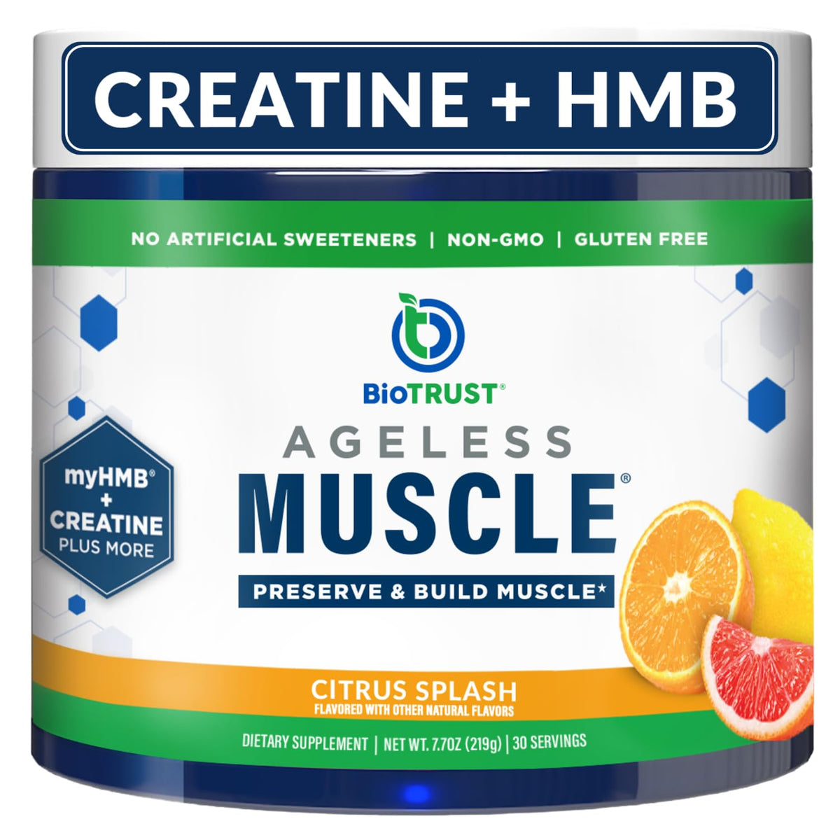 BioTrust Ageless Muscle Builder Citrus packaging front view