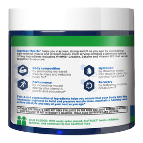 BioTrust Ageless Muscle Builder scoop next to fruits