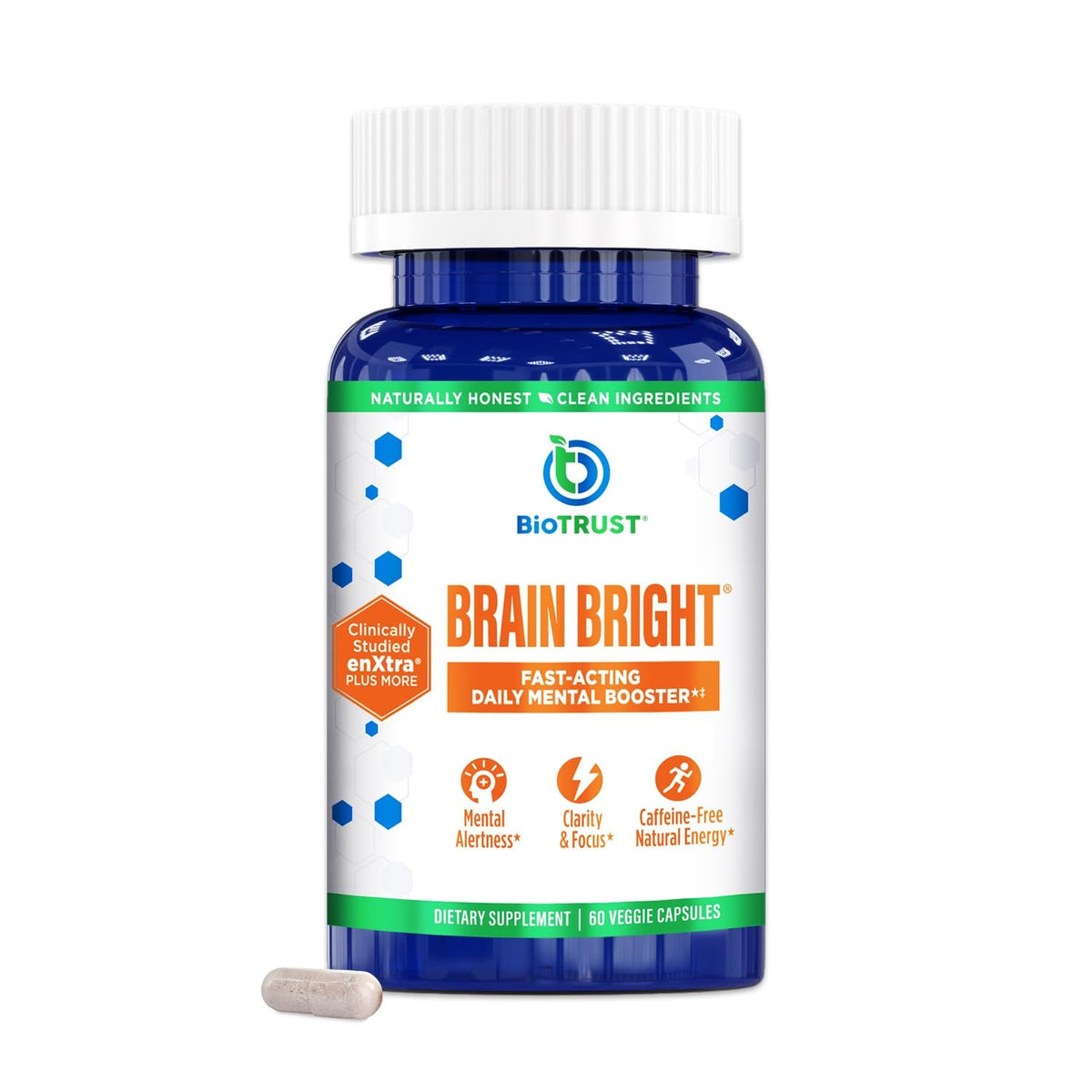 BioTrust Brain Bright 60 capsules vue de face