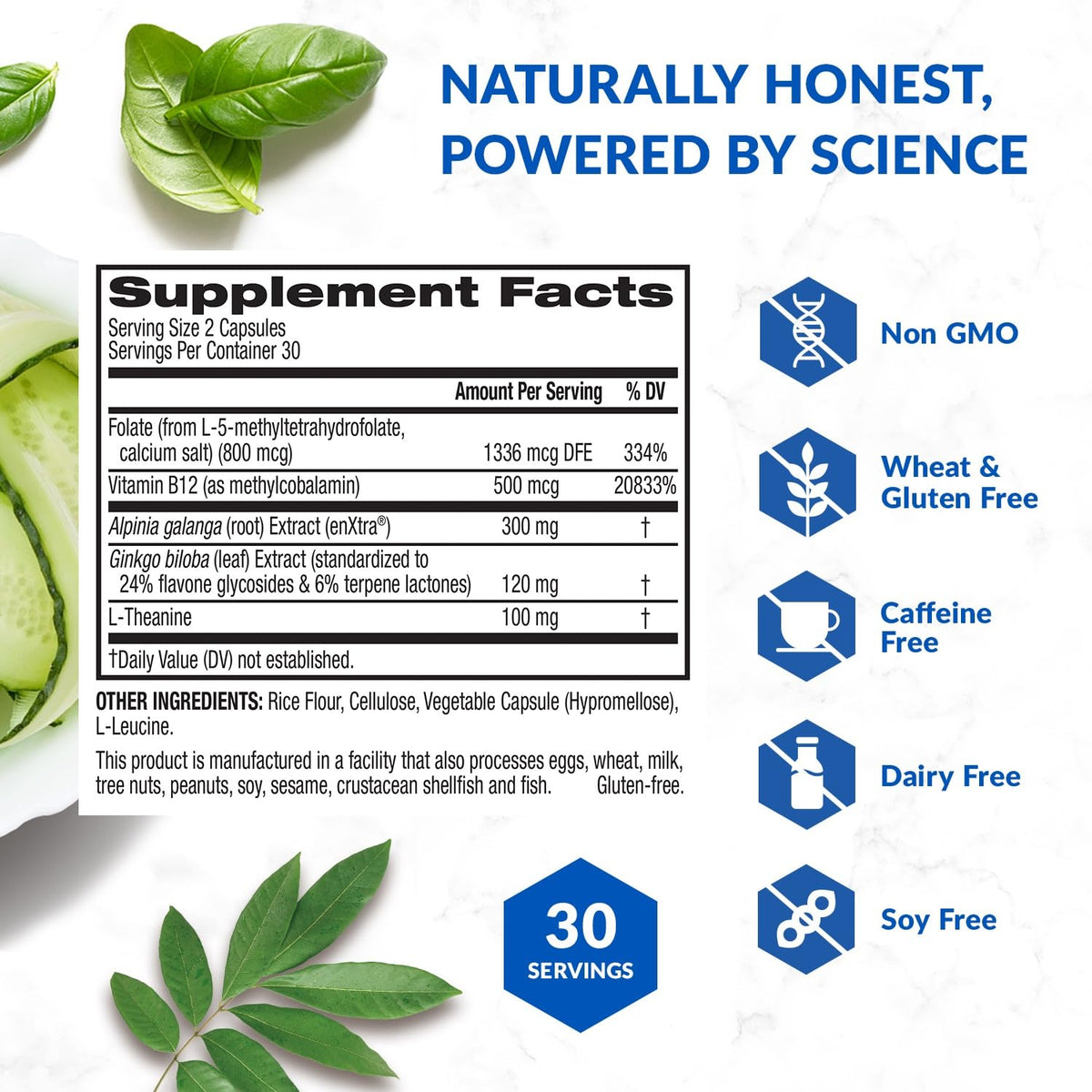 BioTrust Brain Bright capsules avec des ingrédients naturels