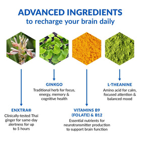 BioTrust Brain Bright capsules ouvertes avec contenu