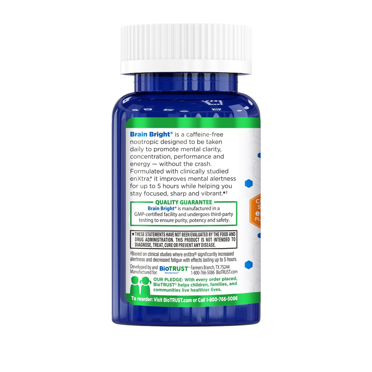 BioTrust Brain Bright flacon avec capsules