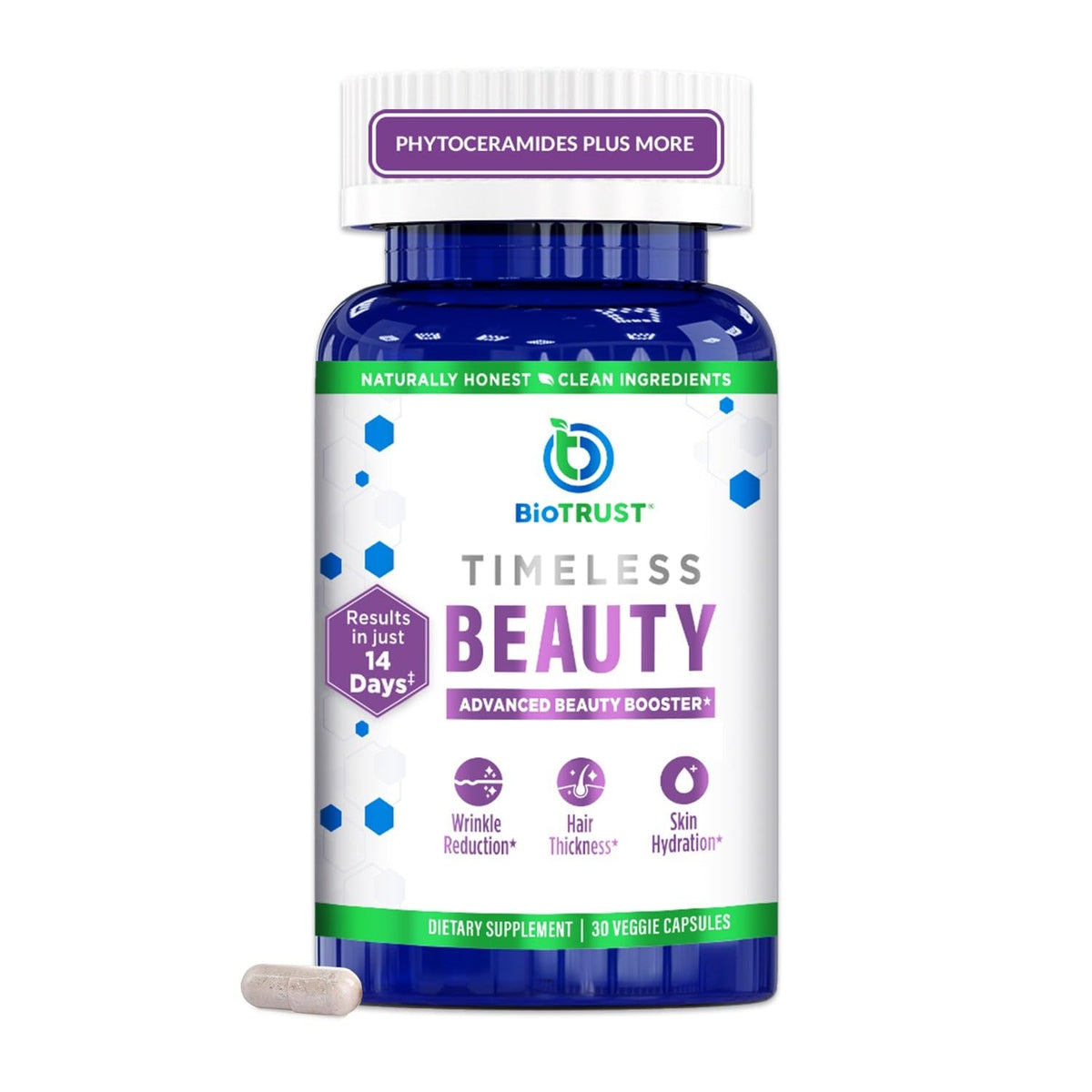 BioTrust Complément Alimentaire Cheveux, Peau & Ongles 30 capsules, vue de face