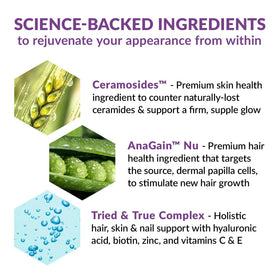 BioTrust Complément Alimentaire Cheveux, Peau & Ongles, étiquette du produit