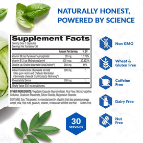 BioTrust Eternal Mind complément alimentaire 60 capsules sur table en bois