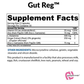 BioTrust Gut Reg 88g capsules sur une table