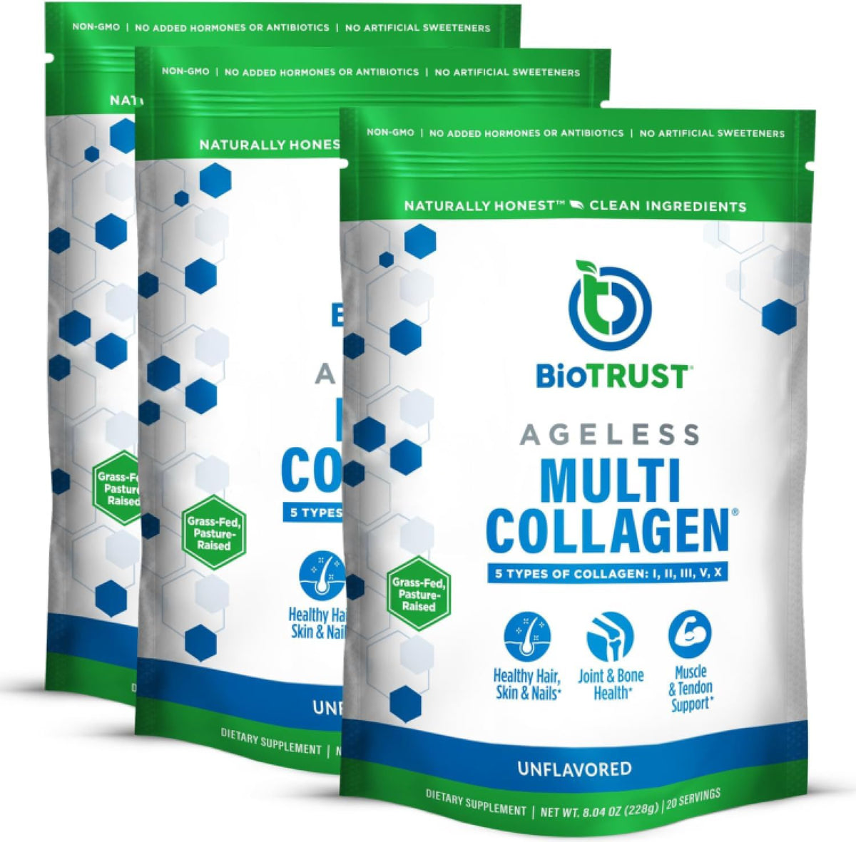 BioTrust Multi Collagène poudre en sachet avant