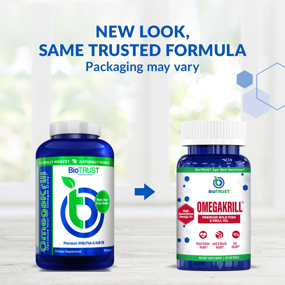 BioTrust OmegaKrill 60 gélules avec étiquette claire