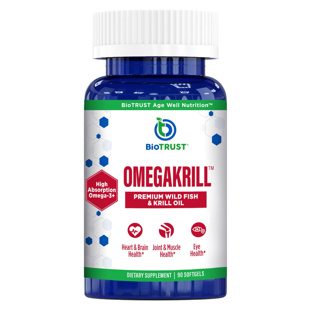 BioTrust OmegaKrill 60 gélules vue de face
