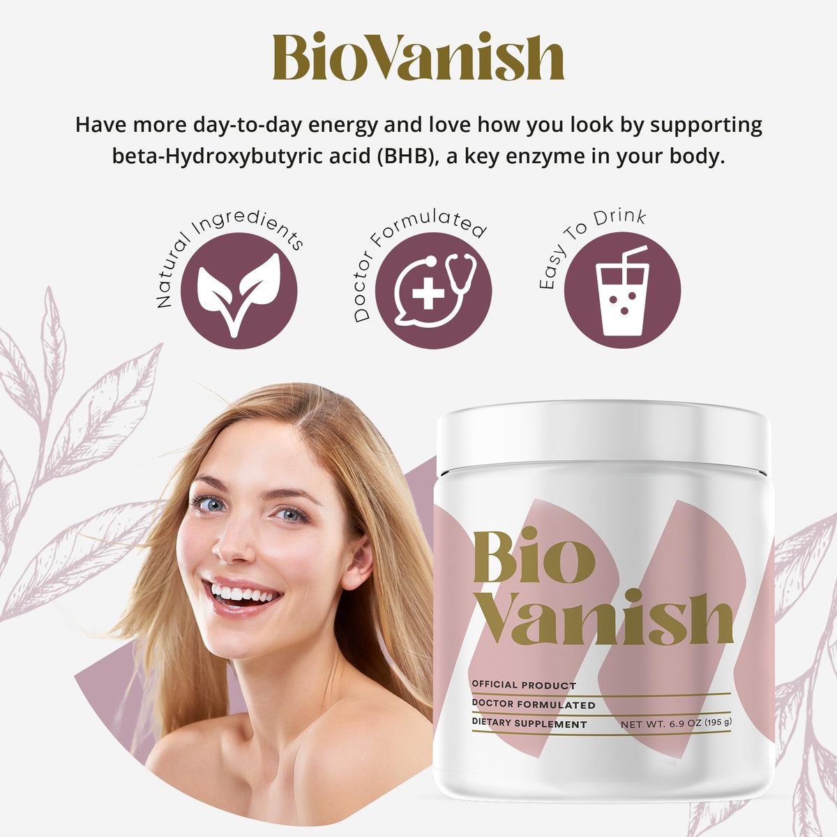 BioVanish Boisson Cacao Keto 30 Portions - mélange dans un verre