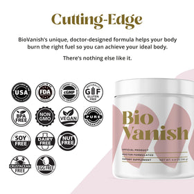 BioVanish Boisson Cacao Keto 30 Portions - présentation avec des accessoires de régime