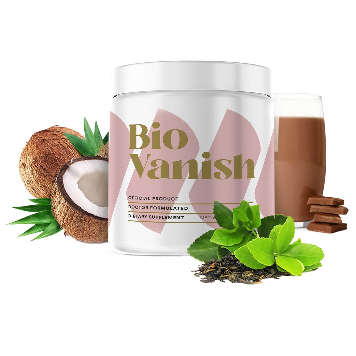 BioVanish Boisson Cacao Keto 30 Portions - vue de face