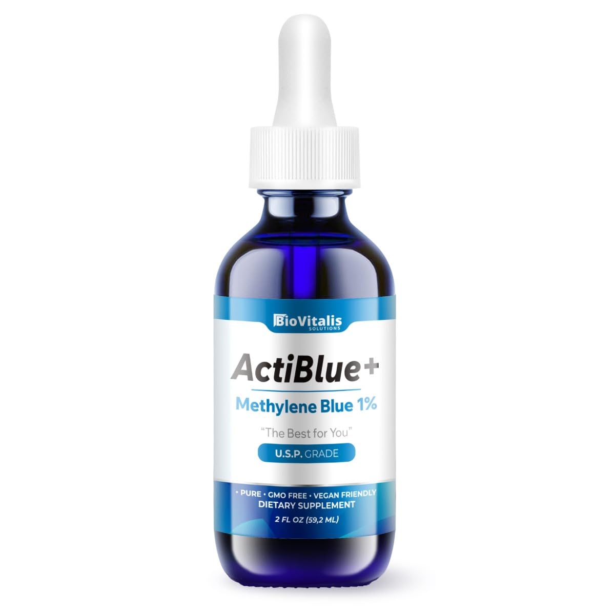 Biovitalis Solutions Actiblue+ Methylene Blue 1% flacon en verre de 60 ml