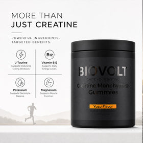 BIOVOLT Gummies de Créatine Monohydrate 5000mg en gros plan