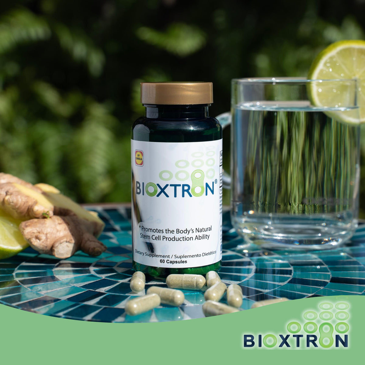 Bioxtron AFA Complément Alimentaire 60 Capsules avec un verre d'eau