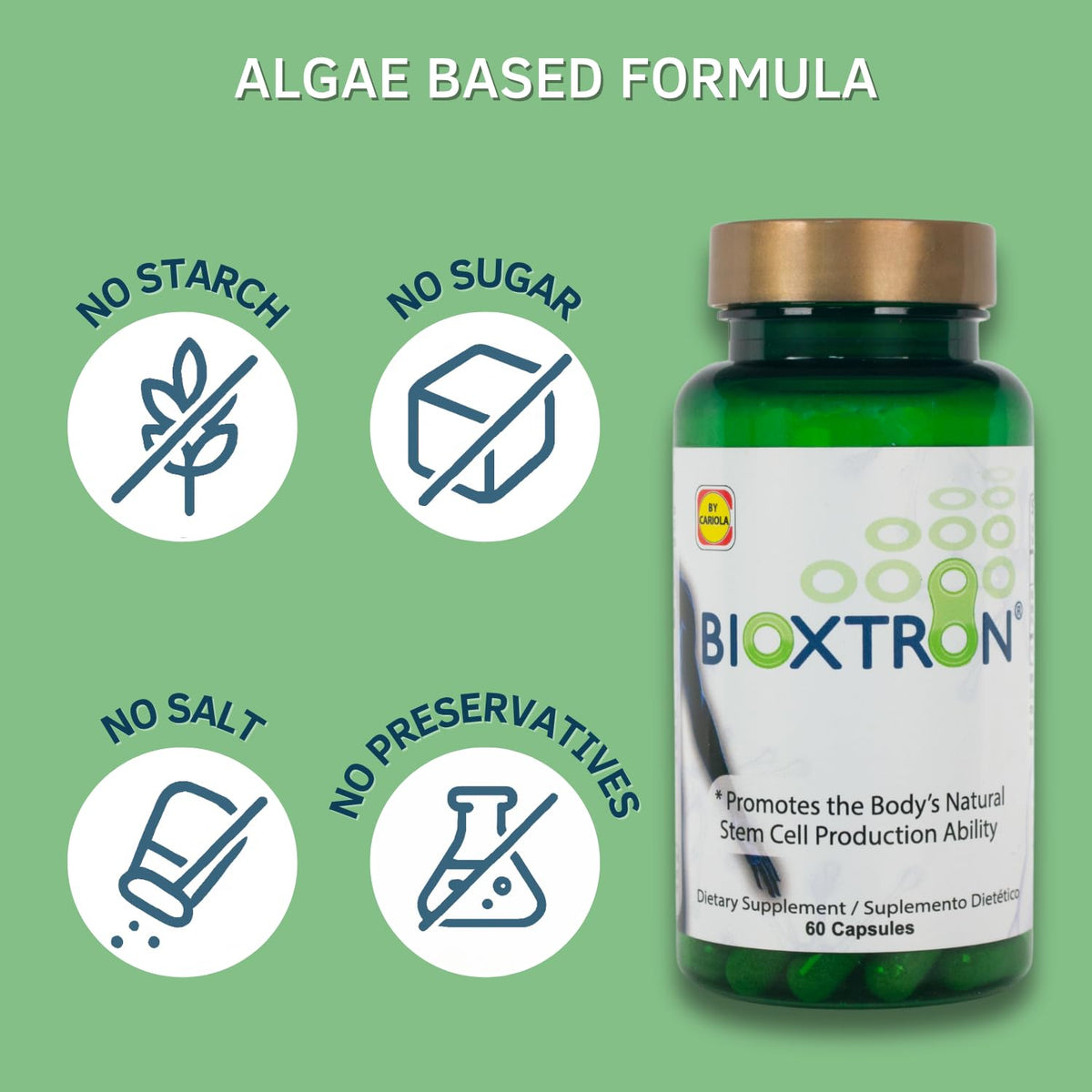 Bioxtron Complément Alimentaire Capsules 60 détails des ingrédients