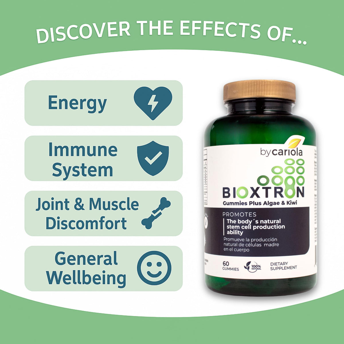 Bioxtron Gummies Spiruline gélifiés dans un bol