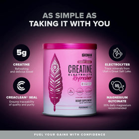 BIRDMAN Creatine Refresher 399g en poudre dans un verre