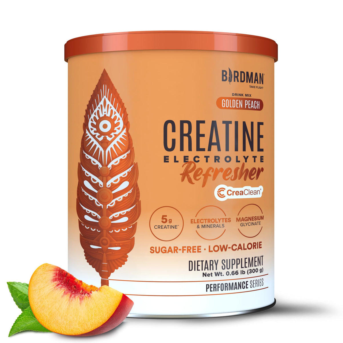 BIRDMAN Creatine Refresher poudre en pot de 399g, couleur pêche dorée