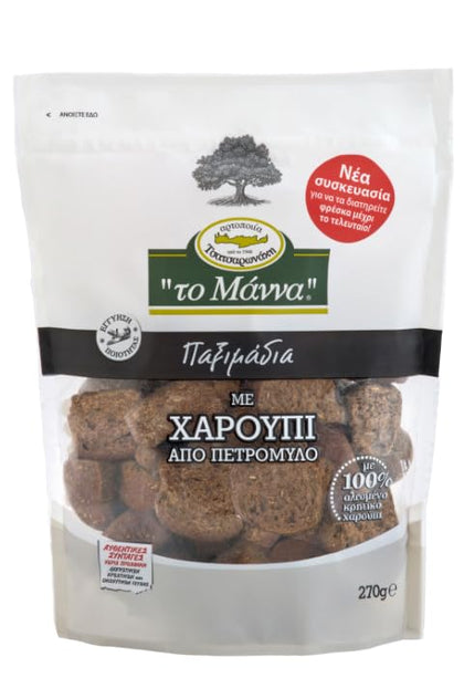 Biscottes de caroube de the Manna 270g vue de face