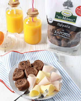 Biscottes de caroube de the Manna avec salade