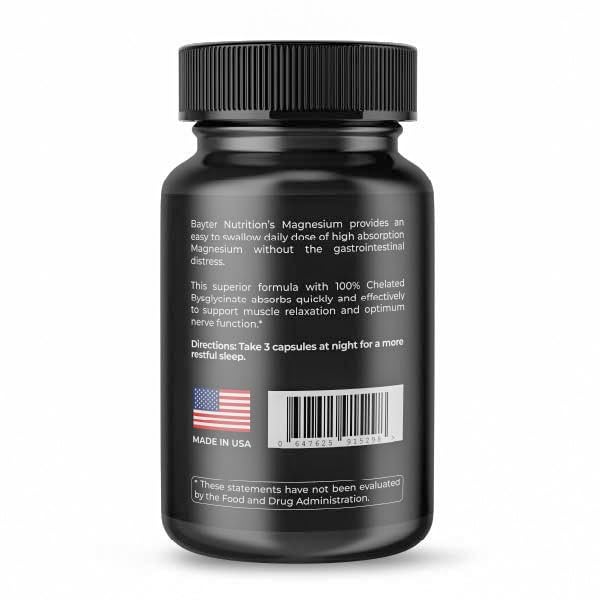 Bisglycinate de Magnésium Bayter Nutrition sur une surface plane