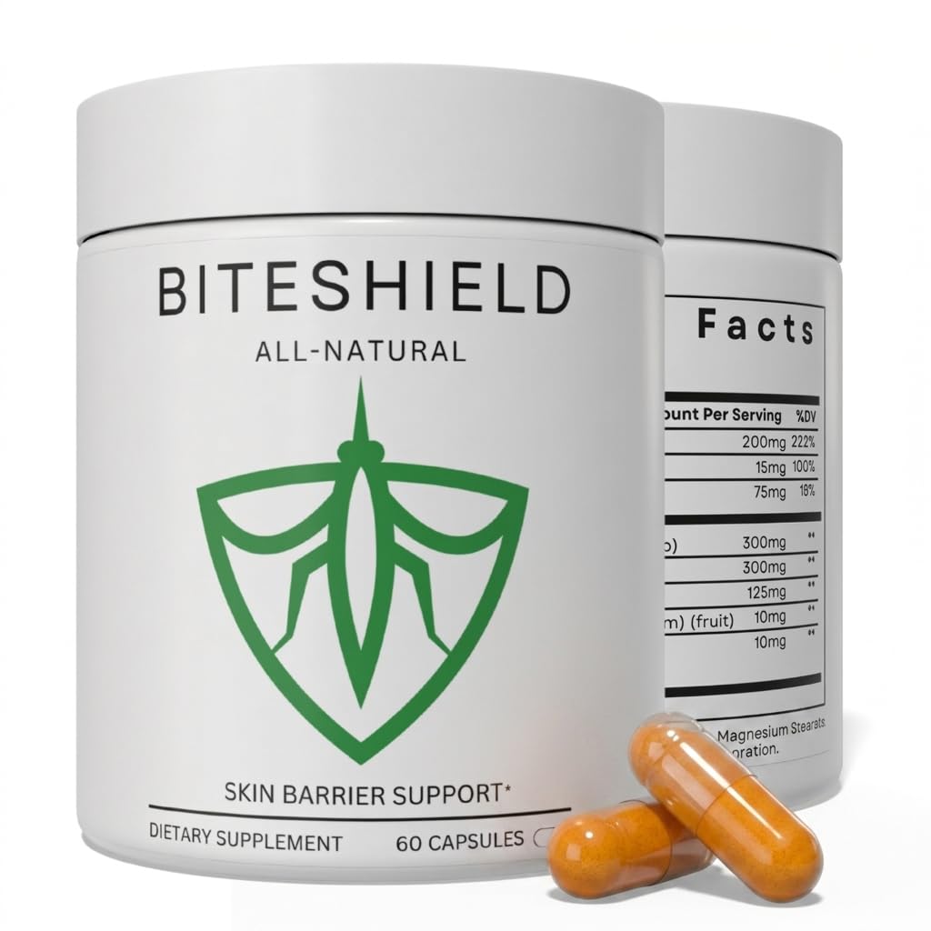 BITESHIELD 60 capsules anti-moustiques vue de face
