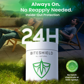 BITESHIELD complément alimentaire avec étiquette détaillée