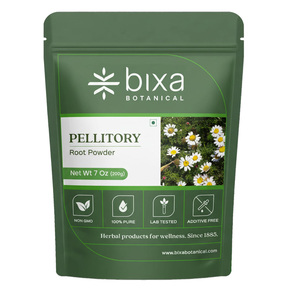 bixa BOTANICAL Poudre de Racine de Pellitory 200g vue de face