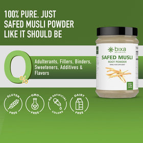 bixa BOTANICAL Poudre de Safed Musli 200 g vue arrière