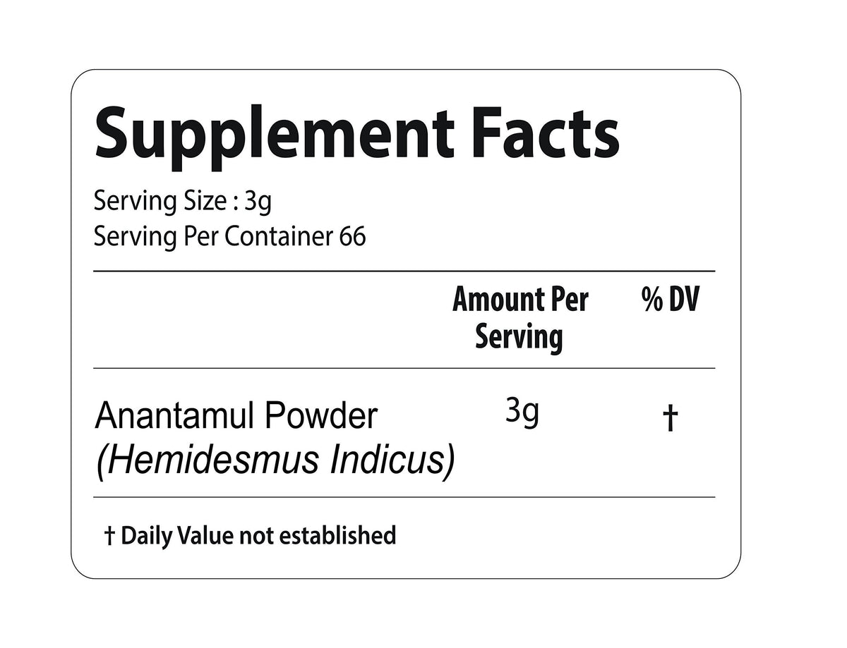 bixa BOTANICAL Sarsaparilla Root Powder sur une table en bois