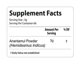 bixa BOTANICAL Sarsaparilla Root Powder sur une table en bois