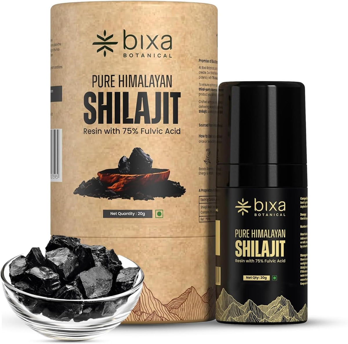 bixa BOTANICAL Shilajit pour Hommes 20 g vue avant