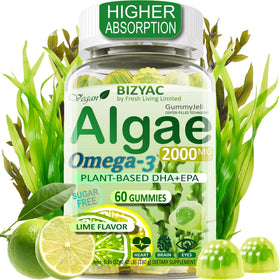 BIZYAC Gummies d'Algues Omega 3 2200mg en emballage