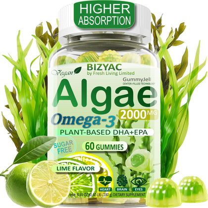 BIZYAC Gummies d'Algues Omega 3 2200mg en emballage