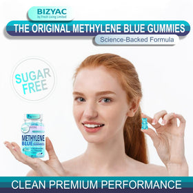 BIZYAC Gummies Methylene Blue 7mg bouteille ouverte
