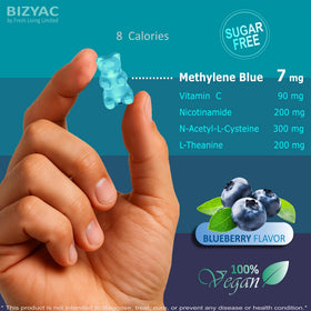 BIZYAC Gummies Methylene Blue 7mg nutrition facts