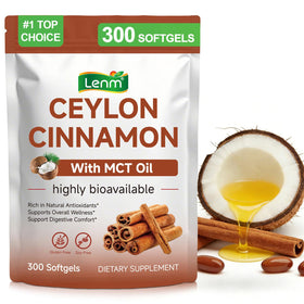 BKKTfBWK complément de cannelle de Ceylan 12000mg avec huile MCT, vue avant